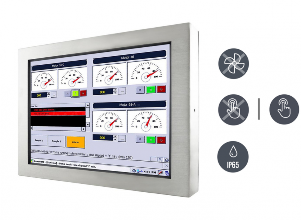 01-Industrie-Panel-PC-IP65-Edelstahl-W22IB3S-65A3-v1.png / TL Produkt-Welten / Panel-PC / Chassis Edelstahl (VESA-Mounting) / Resistive / Glas (optional)